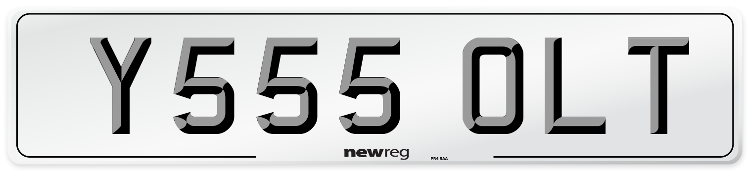 Y555 OLT Number Plate from New Reg